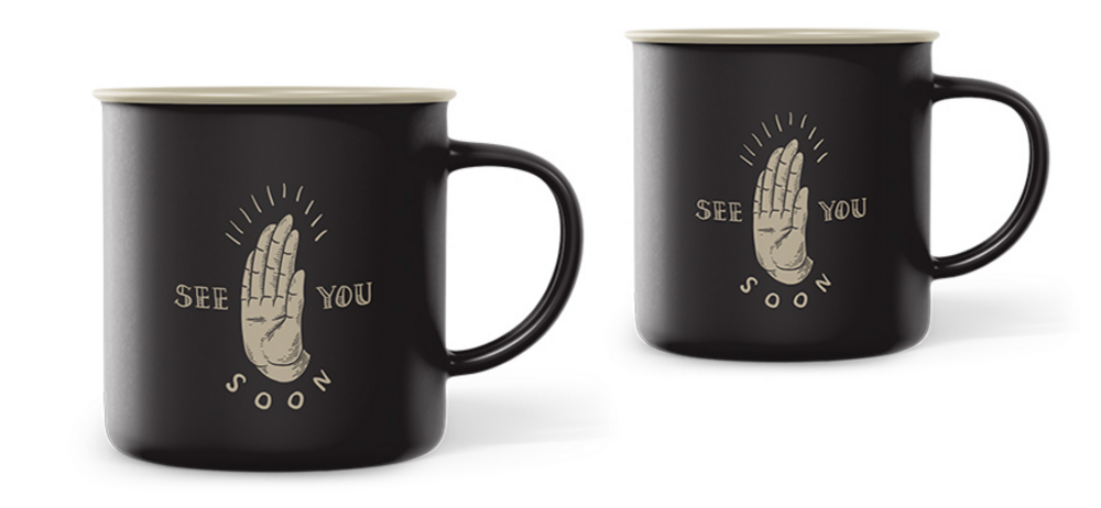 Taza personalizada modelo vintage negro